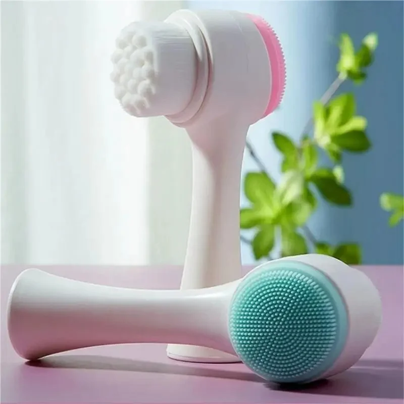 AA20-3D Double-Sided Facial Cleansing Brush – Soft Bristles & Manual Massage