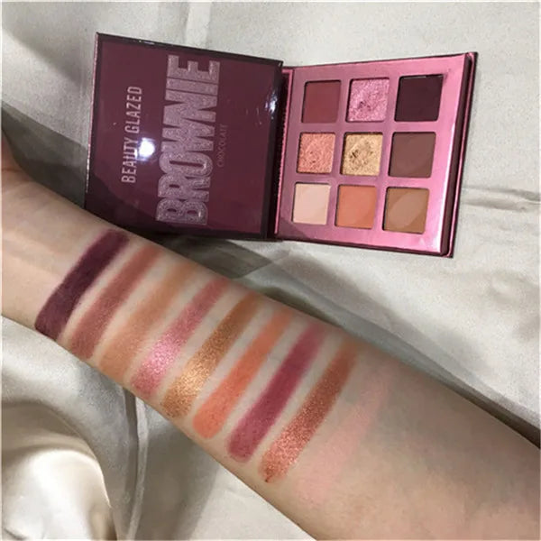 Beauty Glazed 9-Color Eyeshadow Palette – Matte & Shimmer, Long-Lasting Waterproof