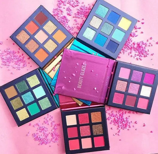 Beauty Glazed 9-Color Eyeshadow Palette – Matte & Shimmer, Long-Lasting Waterproof