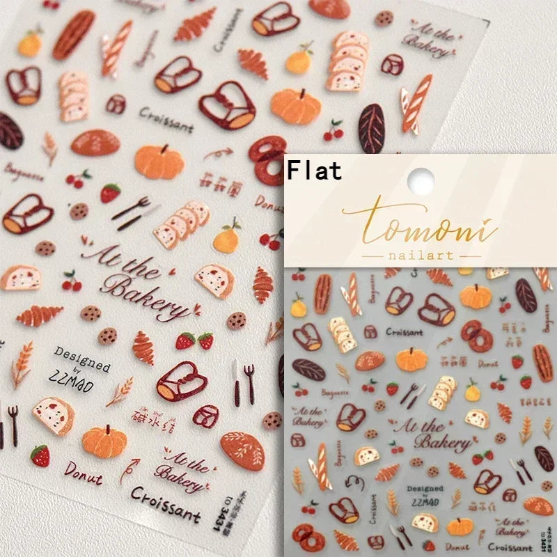 Sunflower & Autumn Harvest Nail Art Stickers
