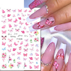 3D Floral & Butterfly Nail Art Stickers