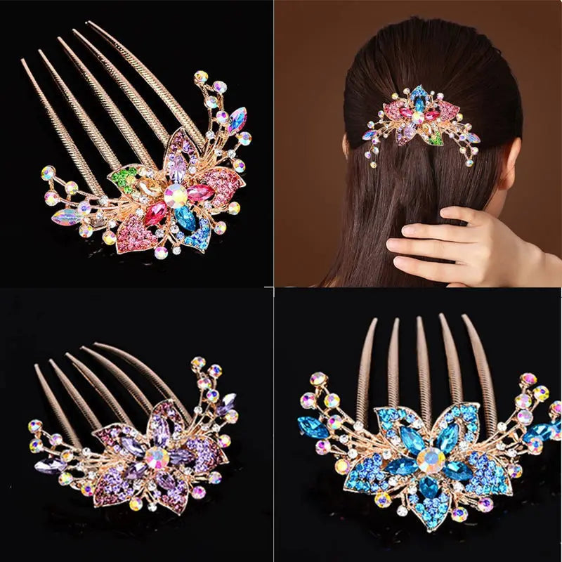 Elegant Bridal Rhinestone Hair Comb – Wedding Hair Clip & Tiara Barrette for Brides