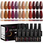 MEET ACROSS 12pcs Macaron Gel Nail Polish Set – UV Soak Off Manicure Kit