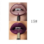Pudaier 16-Color Double-Ended Lipstick & Lip Pencil | Waterproof, Long-Lasting, Half-Matte