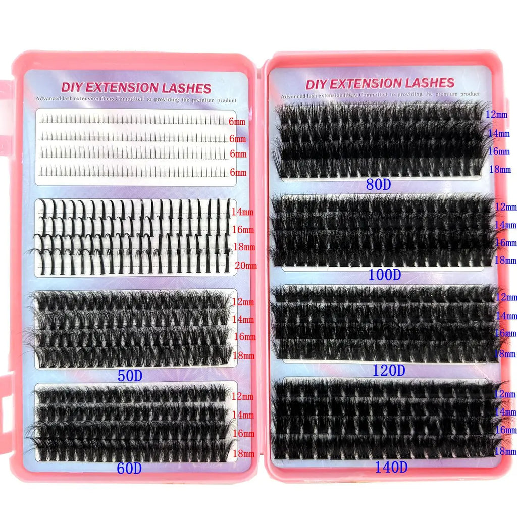 Spiky Individual Lash Clusters – Manga Style Bottom & Top Eyelash Extensions