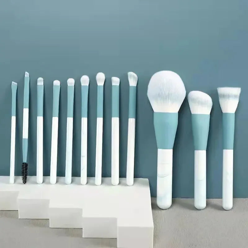 12Pcs Soft Makeup Brushes Set – Foundation, Blush, Powder, Eyeshadow, Concealer & Blending Tools