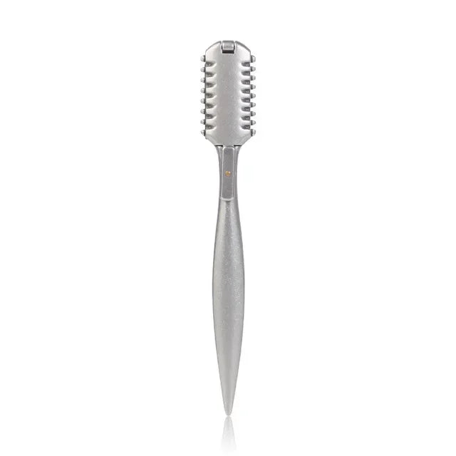 Professional Straight Razor with Rubber Handle – Removable Stainless Steel Blade