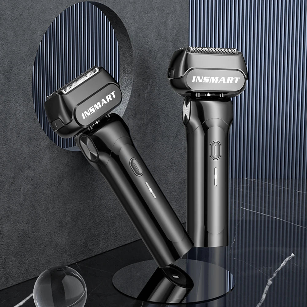 Electric Foil Razor for Men – 4-Blade High-Speed Shaver with 7000 RPM Motor & LED Power Display