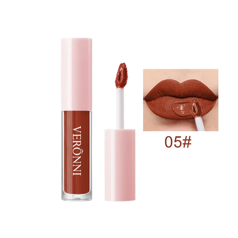 12-Color Mini Matte Liquid Lipstick – Vegan, Long-Lasting & Non-Drying