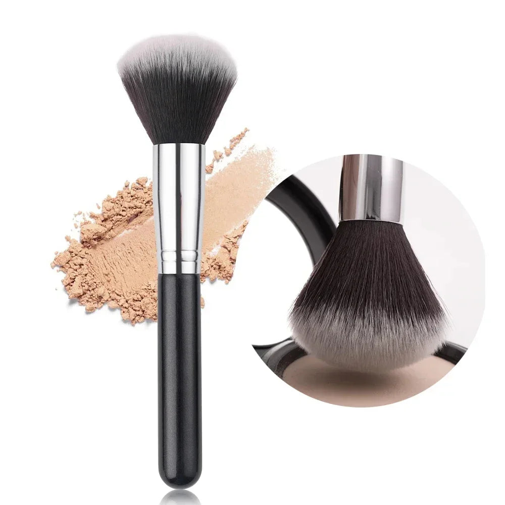 Professional Black Powder & Makeup Brush – Foundation, Blush, Bronzer