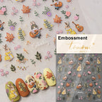 Sunflower & Autumn Harvest Nail Art Stickers