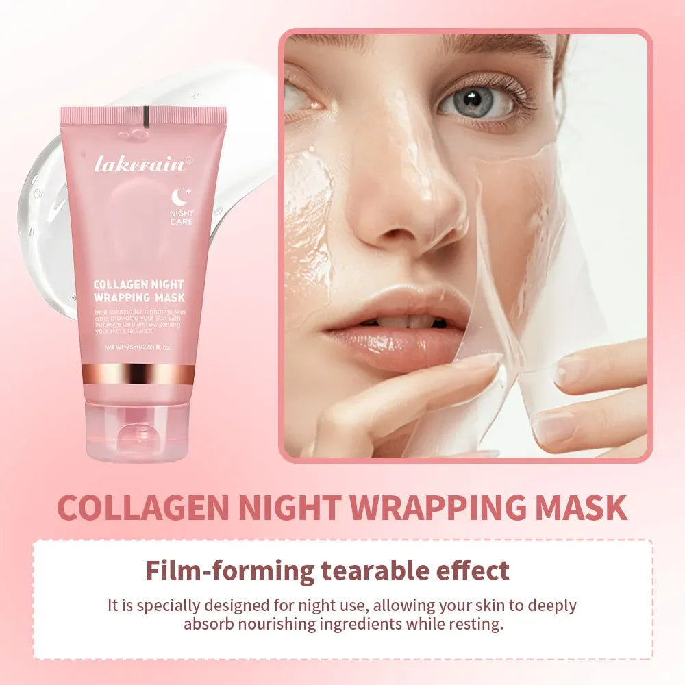 Collagen Peel-Off Mask – Deep Repair Korean Bio Face Mask for Overnight Skin Rejuvenations