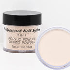 2-in-1 Acrylic & Dipping Powder – Nail Dust Pigment for French Dip, Glitter Manicure & Gel Polish, FAW53