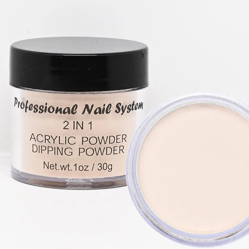 2-in-1 Acrylic & Dipping Powder – Nail Dust Pigment for French Dip, Glitter Manicure & Gel Polish, FAW53