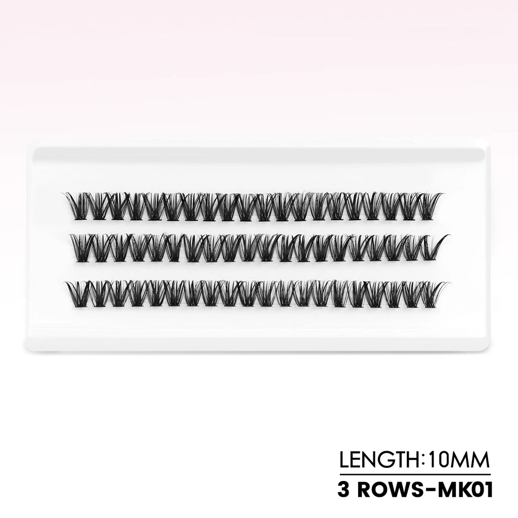 WOSHEER Natural Cluster Lashes – Volume Mixed Eyelash Extensions