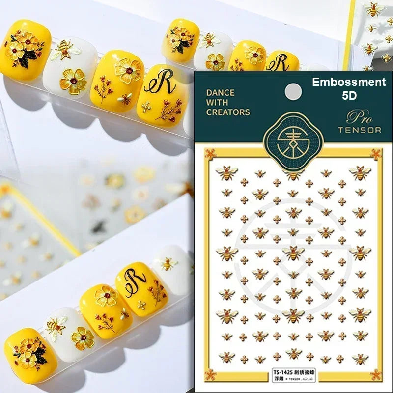 Sunflower & Autumn Harvest Nail Art Stickers