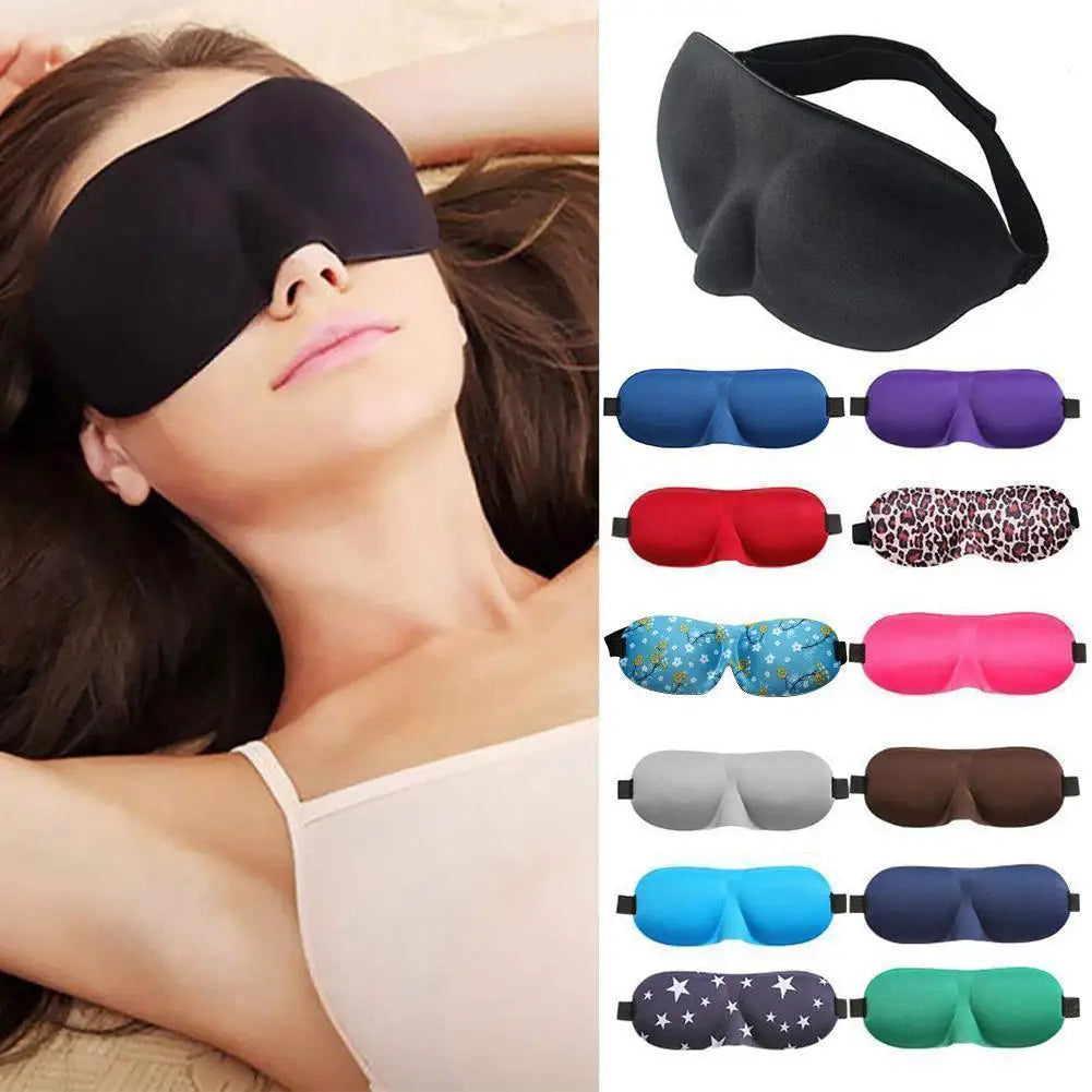 3D Sleep Mask – Soft Portable Eyeshade Eye Patch for Sleeping, Light Blocking Blindfold for Travel & Lazy Eye