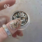 10g Gradient Pearl Nail Powder – Metallic Aurora Effect Glitter Dust for UV Gel Nail Art Decorations