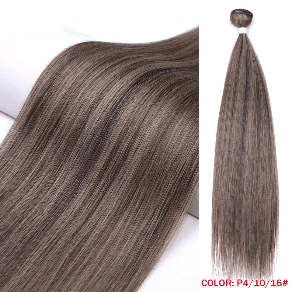 Straight Synthetic Hair Bundles – Yaki Texture, Super Long, Full to Ends