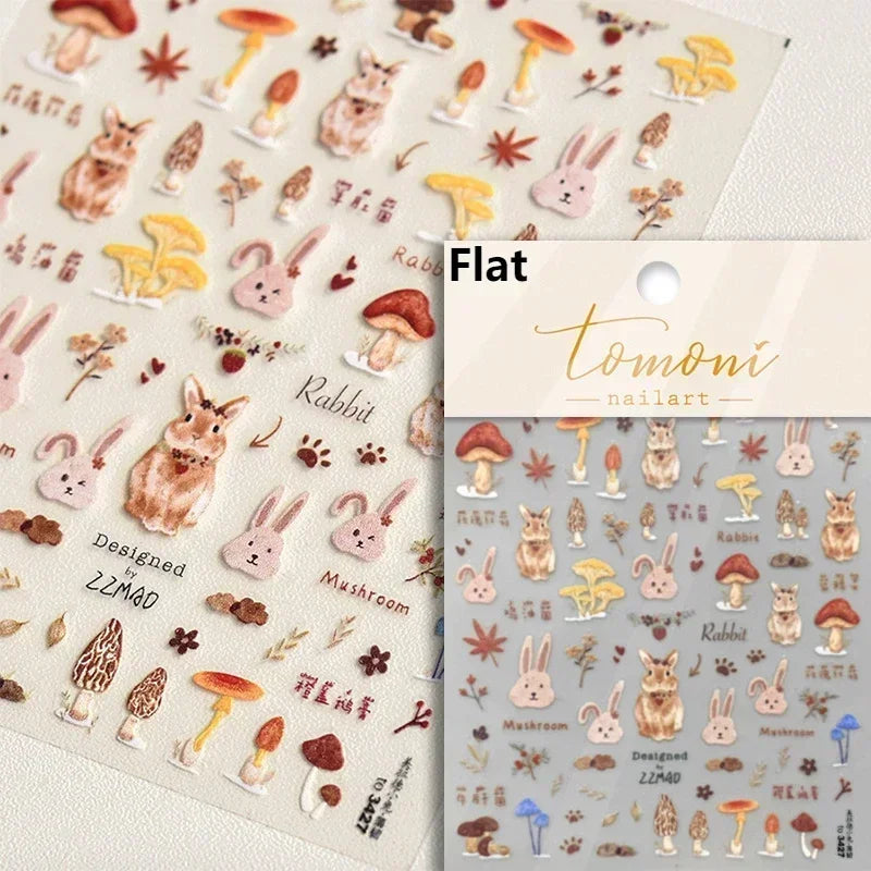 Sunflower & Autumn Harvest Nail Art Stickers