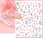 3D Butterfly & Flower Nail Art Stickers – Blue & Purple Decals for Manicure