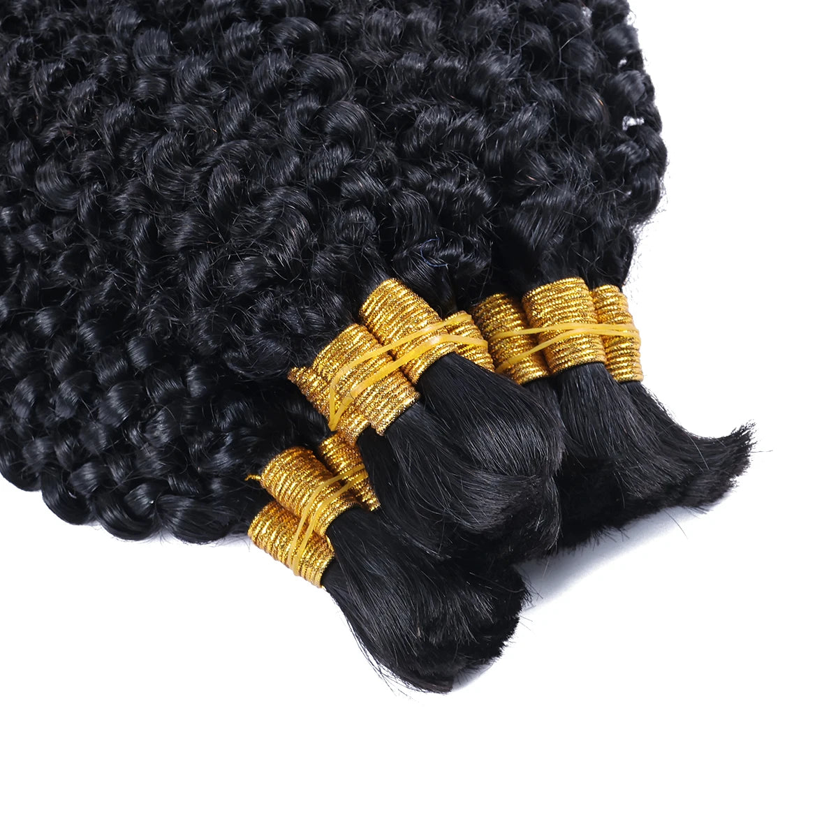 4C Afro Kinky Curly Bulk Hair – Raw Virgin Human Hair for Braiding