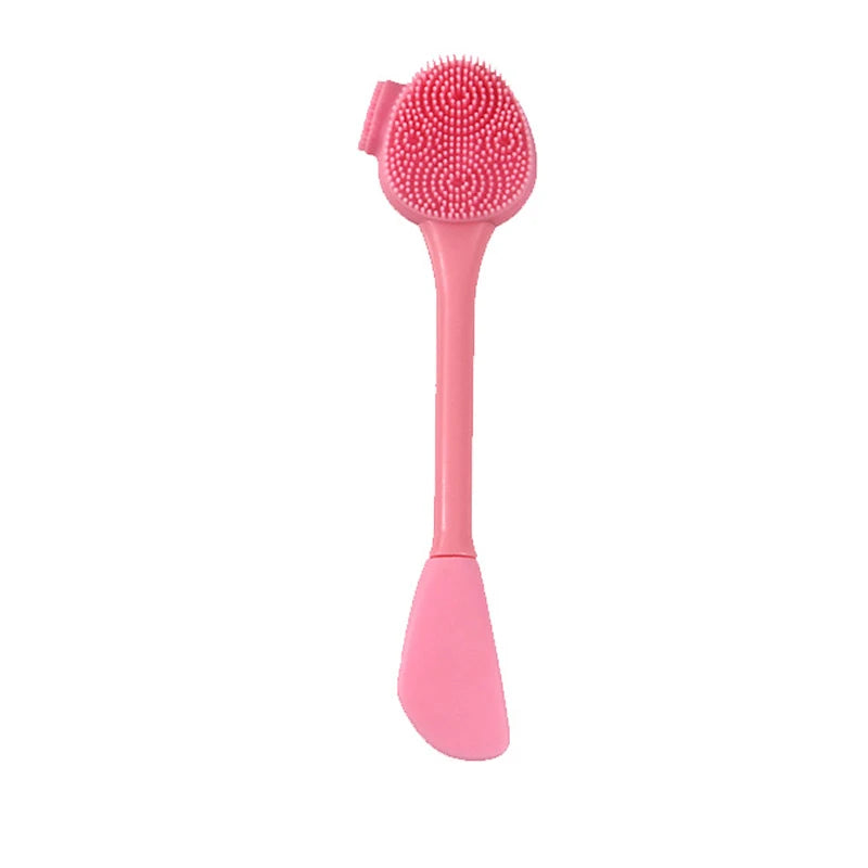 2-in-1 Silicone Facial Cleansing Brush – Mud Mask Remover & Makeup Scraper Tool