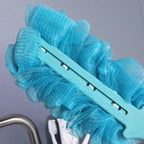 1pc Long Handle Bath Brush – Soft Mesh Shower Scrubber for Back & Body Cleaning