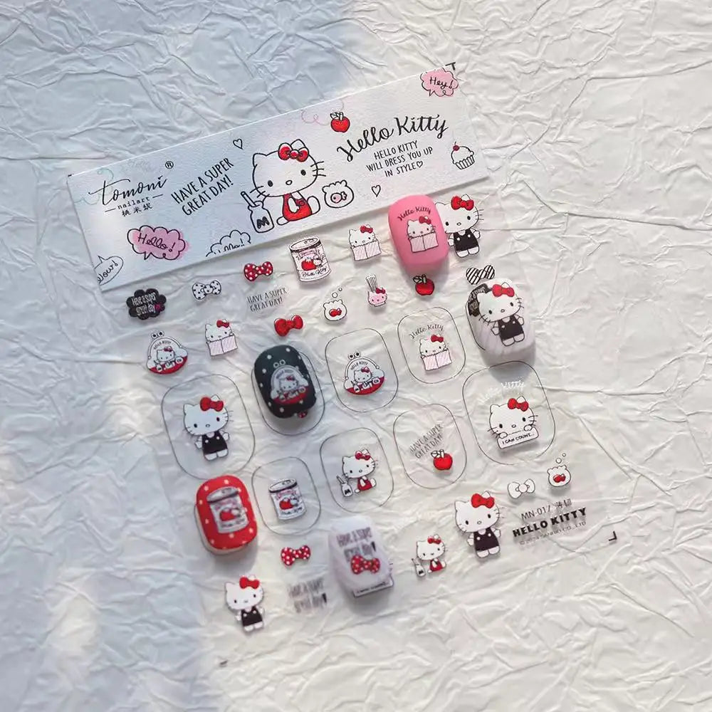 Sanrio Hello Kitty Nail Stickers – Kawaii Rainbow Cartoon Decals