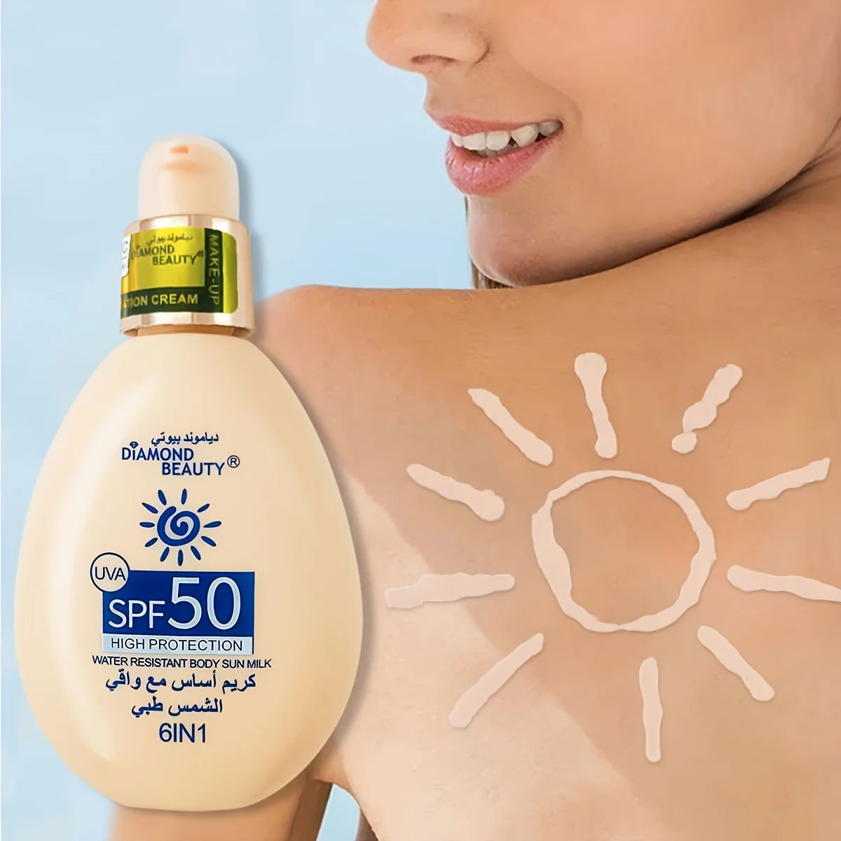 SPF 50 Sunscreen Cream – Face & Body Daily Moisturizer, 100ml