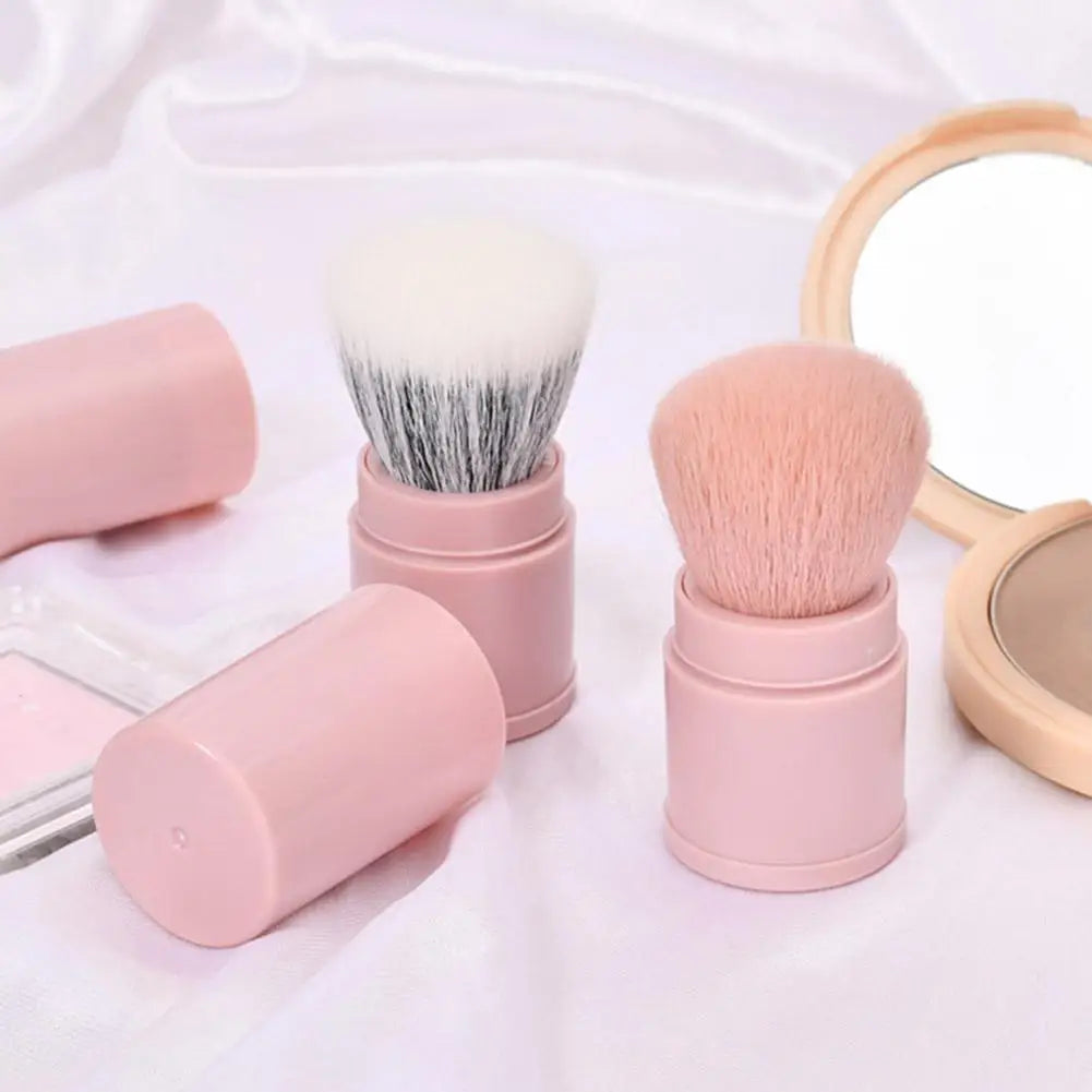 Portable Mini Retractable Blush Brush Soft Loose Powder Foundation Makeup Brush Multi Functional Beauty Makeup Tool