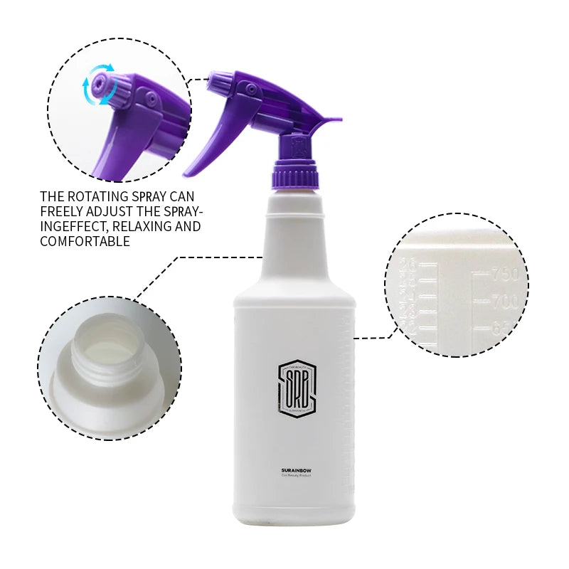 26oz Refillable Spray Bottle with Flex Nozzle for Cleaning & Plants