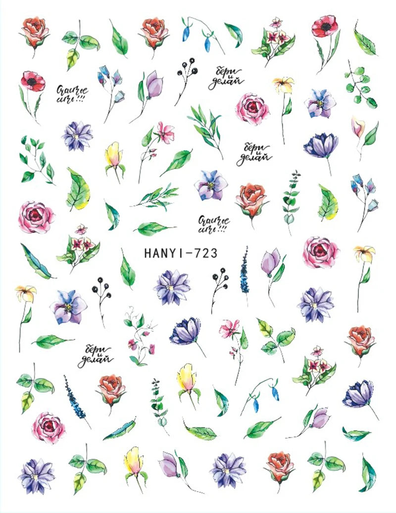 3D Floral & Butterfly Nail Art Stickers