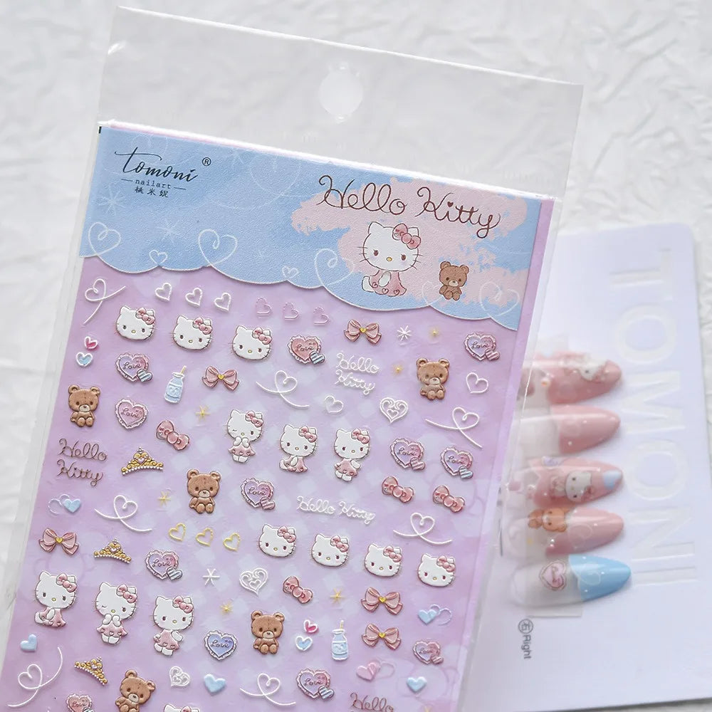 5D Anime Nail Stickers – Hello Kitty, Kuromi & Cinnamoroll