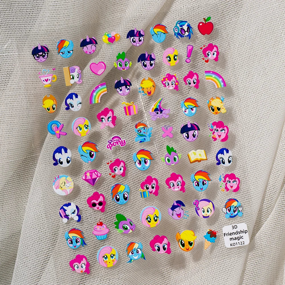 My Little Pony Nail Stickers – Anime Unicorn DIY Nail Decals