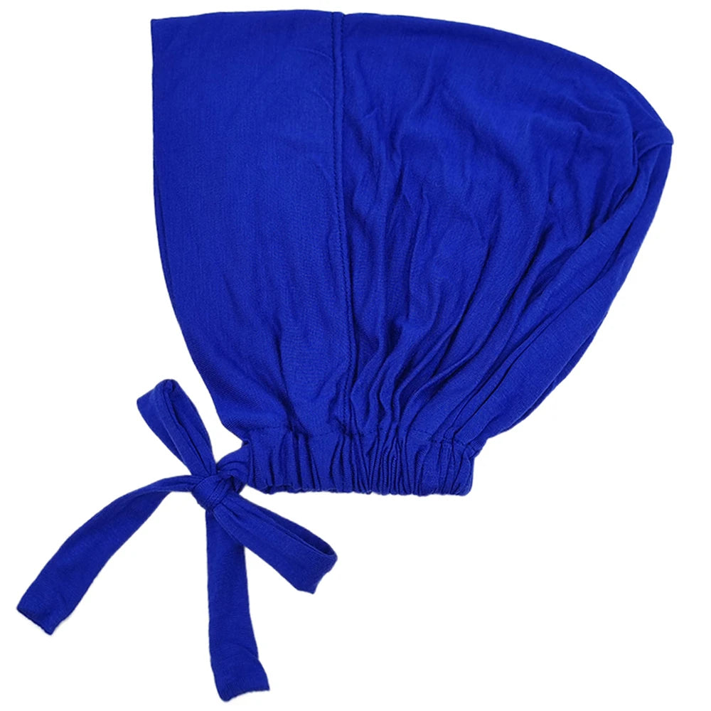 Modal Muslim Turban Hat Inner Hijab Cap with Rope – Islamic Underscarf Bonnet Headwrap Turbante Mujer