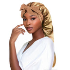 Women’s Satin Sleeping Bonnet with Long Tail – Braid Hair Night Cap Head Cover for Sauna, Bathing & Shower Use
