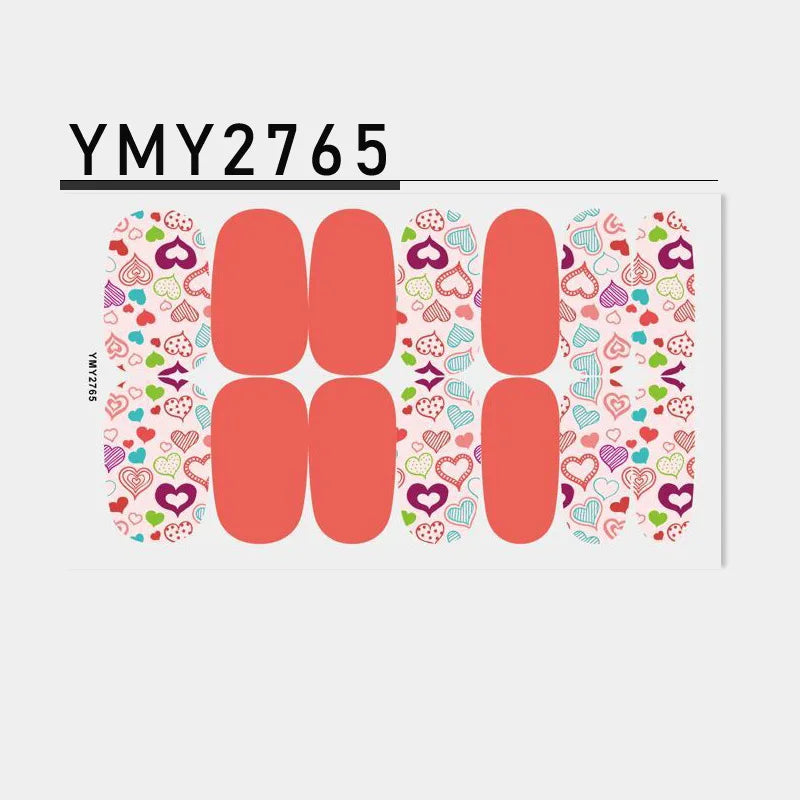 Pink Self-Adhesive Nail Sticker Strips – Foil Nail Art Set