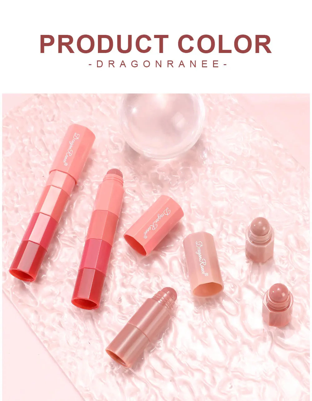 Mini 4-Color Matte Lipstick Pen – Moisturizing, Long-Lasting, Highly Pigmented