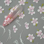5D Spring Flower Nail Stickers – Embossed Floral Manicure Decals