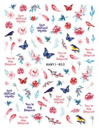 3D Floral & Butterfly Nail Art Stickers