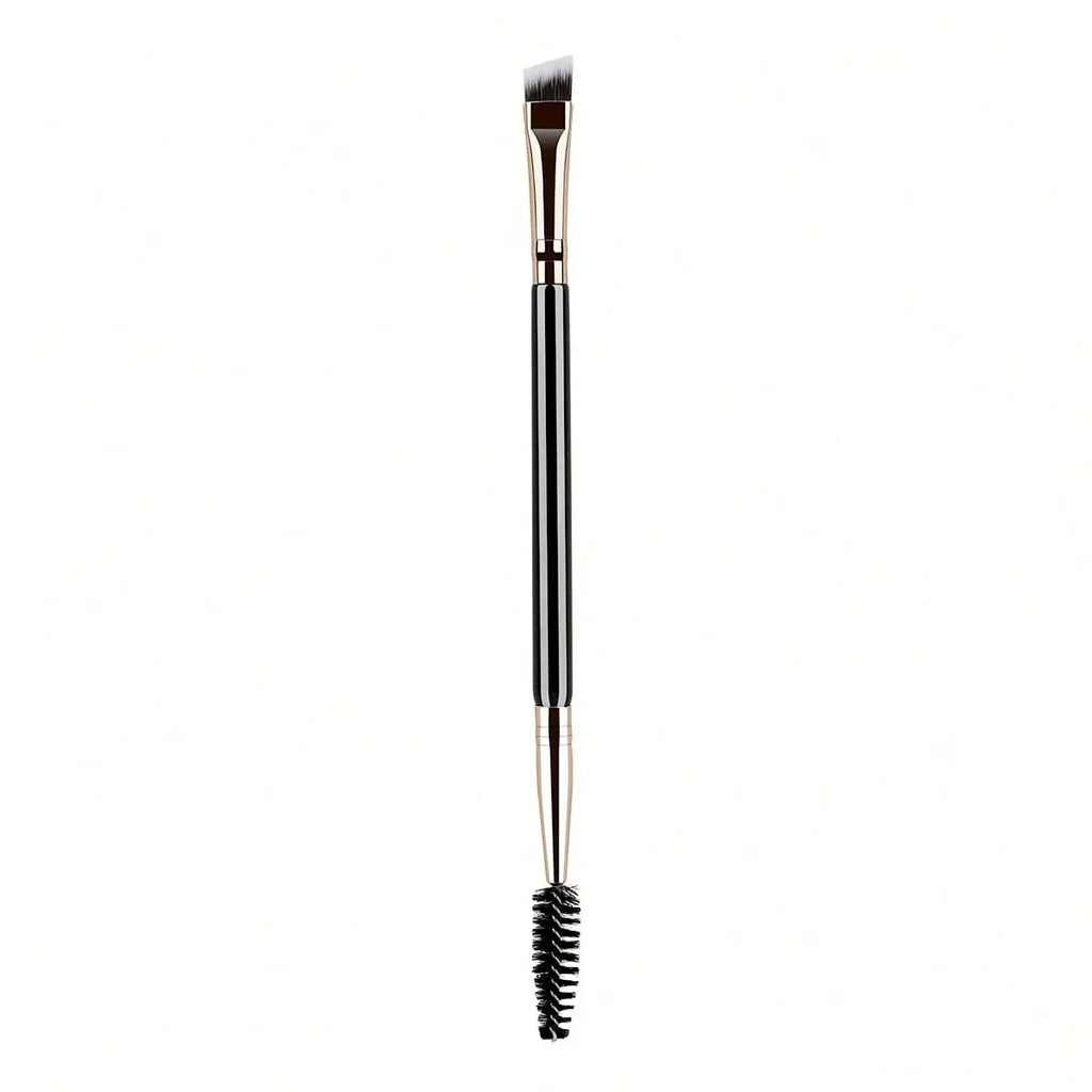Dual-Ended Eyebrow & Eyelash Brush | Angled + Spoolie Makeup Tool