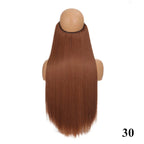 Fish Line Hair Extensions – Straight & Curly, 40/50/60cm, Daily Wear