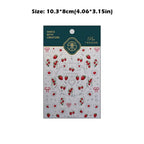 5D Strawberry & Cherry Nail Stickers – DIY Sweet Fruit Manicure Decals