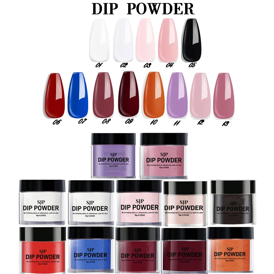 10g Nail Dip Powder for French Manicure – Long-Lasting Color Dip Powder for DIY Home & Salon Use, No Curing Needed