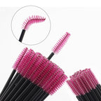 50pcs Double-Head Eyelash & Eyebrow Brushes – Micro Mascara Wands & Lash Extension Applicators