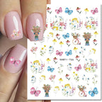 3D Floral & Butterfly Nail Art Stickers