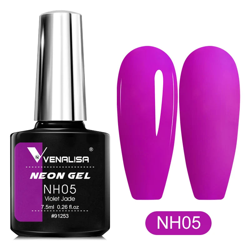 Neon Gel Nail Polish 7.5ml – UV/LED Soak Off Summer Colors