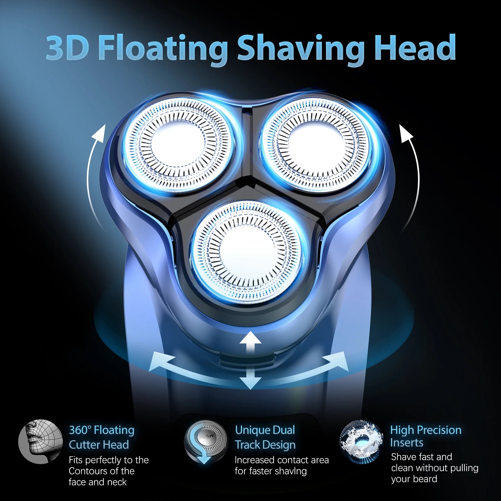 Rechargeable Electric Razor for Men – Portable Rotary Shaver & Beard Trimmer, Ideal Travel Grooming Gift