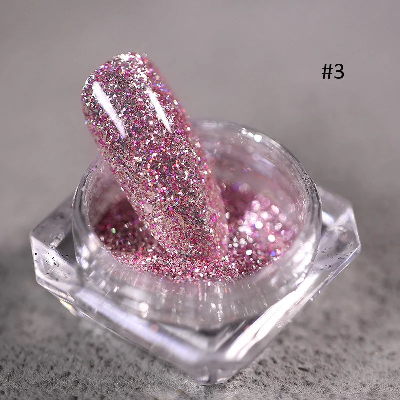 Gold Nail Mirror Glitter Powder – 50 Colors Metallic Chrome Dust Pigment for Gel Polish & Mirror Effect Manicure